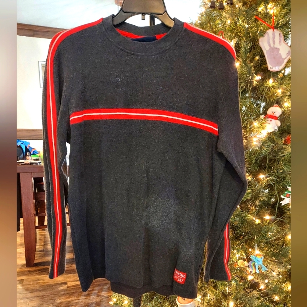 Aeropostale Sweater sz. M, dark gray with red accent